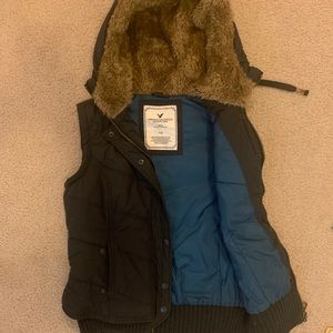 American Eagle fur vest, women’s
